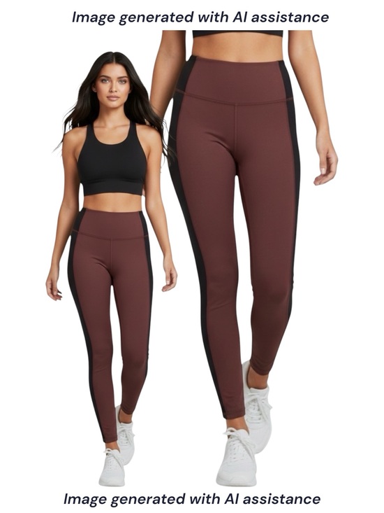 Abercrombie & Fitch Pants - Abercrombie & Fitch YPB XS Short 7/8 brown black colorblock leggings